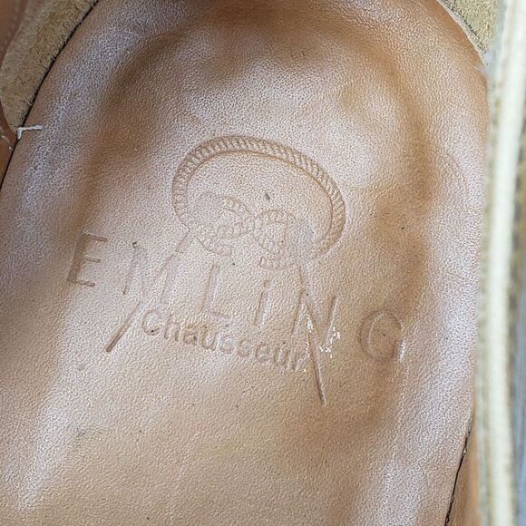 Emling Chausseur Tan Leather Split Toe Derby Shoes Mens Size 9 Made In Italy main image 11